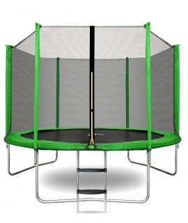 Aga SPORT TOP Trampolína 305 cm Light Green + ochranná sieť + schodíky
